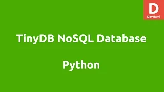 Python TinyDB Database Tutorial