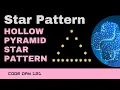 Code 121 Hollow Pyramid Star Pattern Star patterns using Python 365 days of Code