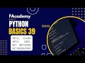Python Basics 39 Advanced - Sets Class It s Uses Methods Operators
