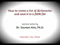 How to Create a List of Dictionaries in Python and Save It in a JSON File