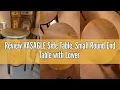 Review VASAGLE Side Table Small Round End Table with Lower Shelf Nightstand for Small Spaces Livi