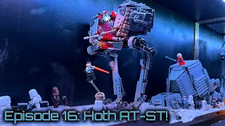 Jedi spaltet den Hoth AT-ST in zwei Teile! | Bau eines LEGO Star Wars Raums Folge 16