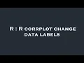 R R corrplot change data labels