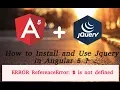 how to install jquery in angular 5 Reference Error is not defined