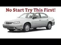 1999 2000 2001 2002 2003 2004 Chevrolet Malibu Won t Start Anti Theft System Reset Works
