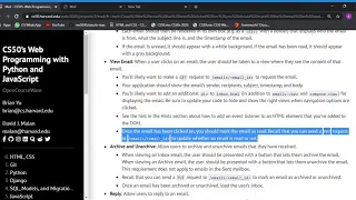 CS50W Web Development with Python and JavaScript Project 3 - Mail