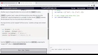 44 - Learn Basic JavaScript Manipulate Arrays With pop