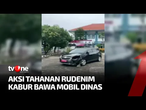 Tahanan Rudenim Asal Palestina Kabur Bawa Mobil Dinas, Pintu Pagar Jebol Ditabrak