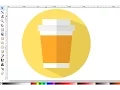 Inkscape Tutorial - How To Make Coffee Cup Material Design Logo Vector