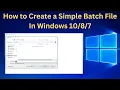 How to Create a Simple Batch File In Windows 7 Batch Script - Echo Command