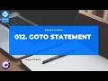 012 Goto Statement Element Case in C Switch Statement Continuation