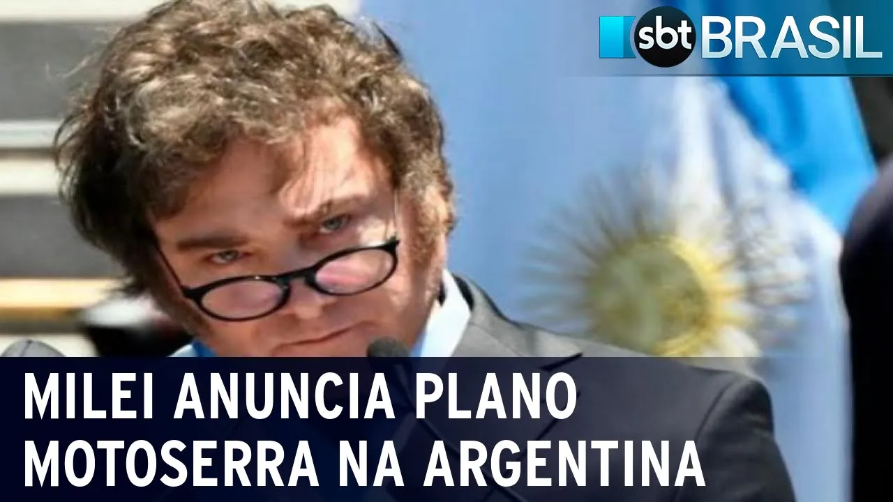 Milei apresenta pacote econômico para conter crise na Argentina | SBT Brasil (12/12/23)