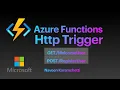 Part - Serverless API s using Azure Functions HttpTrigger