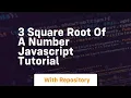 3 square root of a number javascript tutorial