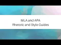 MLA APA Thinking Rhetorically About Citations