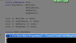 C plus plus Console Lesson 26 - Enumerations