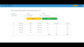 Search by date range and filter Pivot Report Cumulative Sum using PHP SQL Source Code
