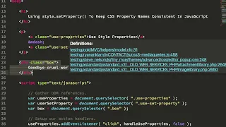 Using style setProperty To Keep CSS Property Names Consistent In JavaScript