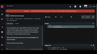 Codewars Get the mean of an array Python 8 kyu