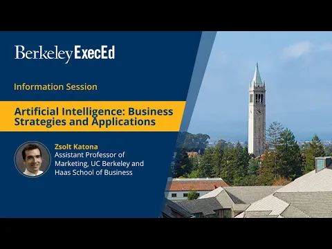 Information session on Berkeley Executive Education’s Artificial Intelligence: Business Strategies and Applications program
