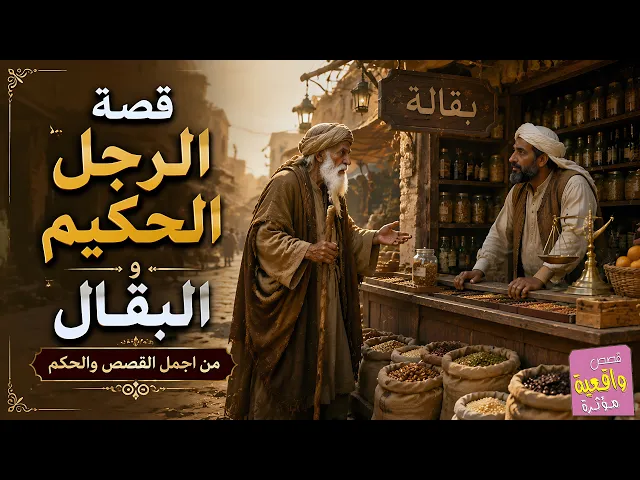 ⁣قصة الرجل الحكيم والبقال من اجمل القصص والحكم