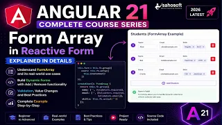 Form Array in reactive form in Angular 21 Forms in Angular Angular 21 tutorials in Hindi