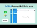 PySide6 Expandable Sidebar Menu Qt Designer QStackedWidget Icons QSS Styling