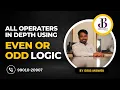 even or odd learn all operators in depth using Even or Odd logics by idris mibweb
