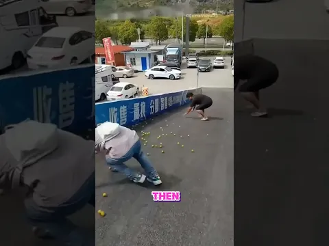 Smart Boy Saves Rolling Fruits! 🍈🏃‍♂️ | Funny Story | #shorts #cartoon