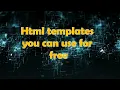 Free Html Templates