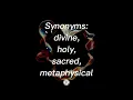 The Etymology of Spiritual Synonyms for Spiritual and Definition of Spiritual