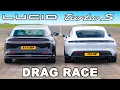 Lagu Lucid Air v Porsche Taycan Turbo S: DRAG RACE