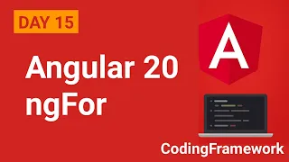 Angular 20 Tutorial Day 15 ngFor Directive Explained with Examples