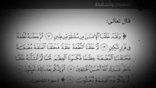 سورة المؤمنون ١٢ ١٦ للقارئ ياسر الدوسري 