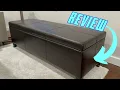 One Minute Review Christopher Knight Home Glouster PU Storage Ottoman