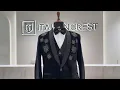 Black Velvet Embriodery Suit from Italian Crest