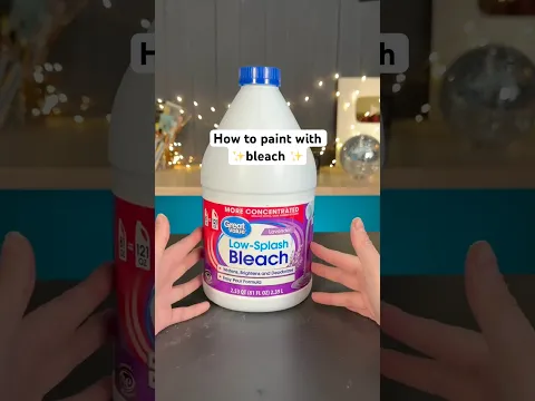 How to paint with Bleach 🎨 #art #drawing #diy