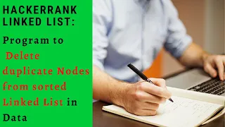 Delete duplicates from a Sorted Linked List Hackerrank Data structures coding4u