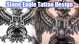 Aztec Mexican Stone Eagle Tattoo Design warvox