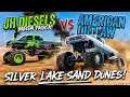 THE BIGGEST TRUCKS INVADE SILVER LAKE JH Diesel American Outlaw