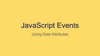 JSE 04 JS Events - Using data attributes