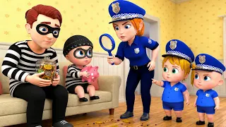 🔴 Baby Police LIVE! Catch the Sneaky Thief Family 🚓🔍 | Funny Kids Cartoon