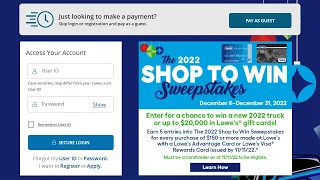How to Sign in Lowe s Credit Card Account