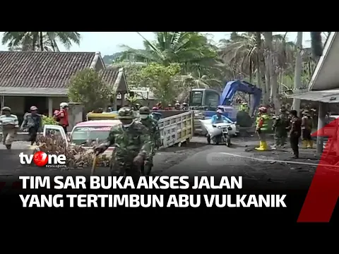 Tim SAR Lakukan Pembersihan Abu Vulkanik, Diduga Masih Banyak Korban Tertimbun