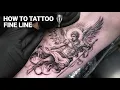Real skin tutorial Fine line tattooing start to finish