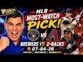 Milwaukee Brewers vs Arizona Diamondbacks Pick 26 MLB Pick Prediction
