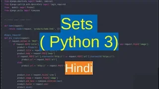 36 Sets - How to create Python in Hindi