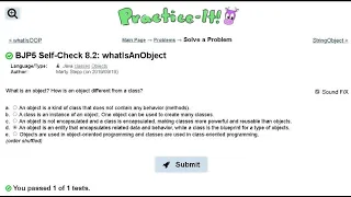 Java Practice It Self-Check 8 2 whatIsAnObject What is an Object objects