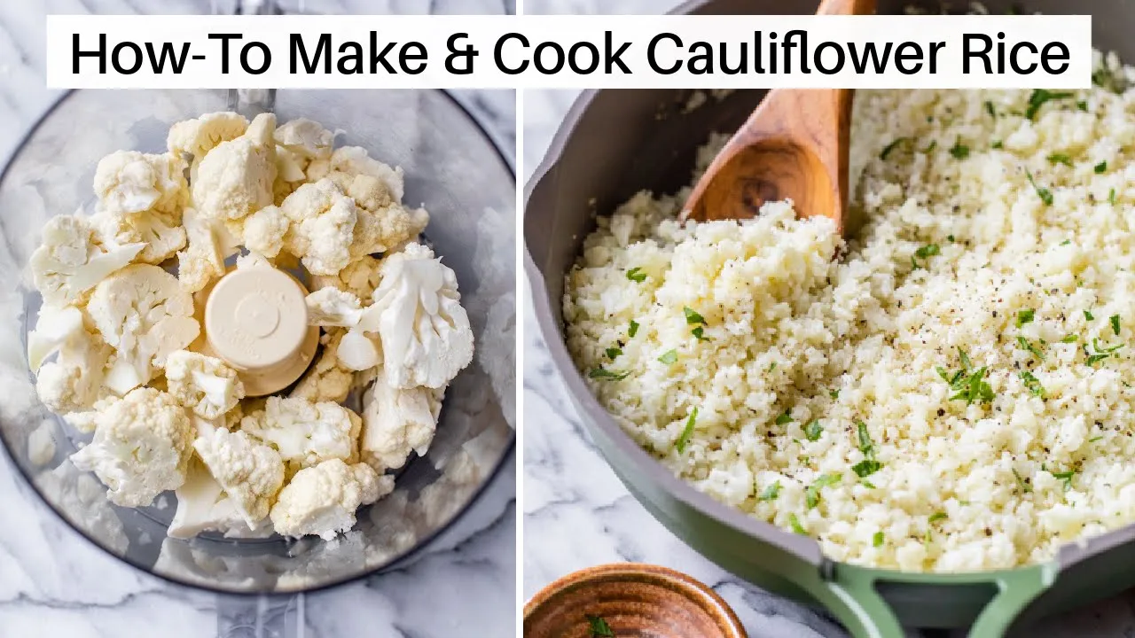 HOW TO MAKE & COOK CAULIFLOWER RICE   low-carb