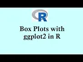 Statistics using R programming - Box Plots with ggplot2 in R